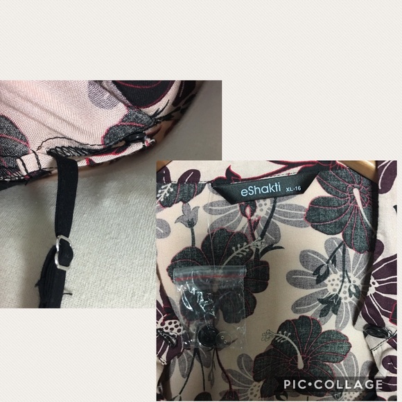 eShakti Floral Boho Prairie Modest Dress X… - Picture 8 of 8